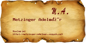 Metzinger Adelmár névjegykártya